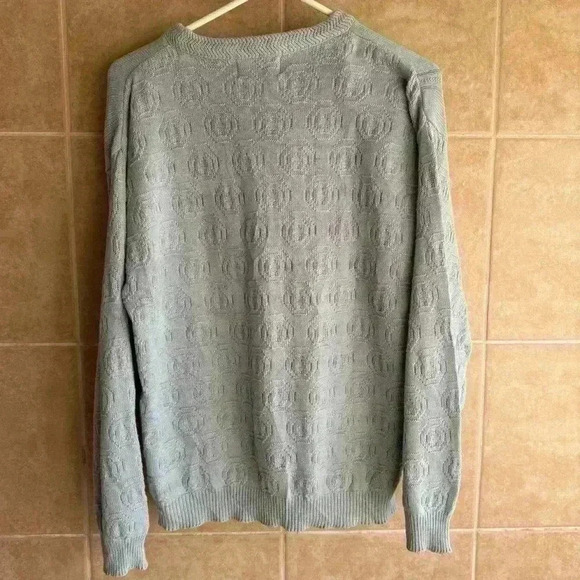 Vtg Isle of Cotton Women’s Large Sweater Embroidered Floral Cottage Grandma Cozy - Picture 8 of 10